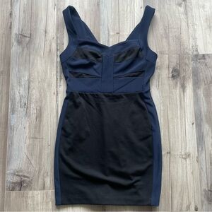 BCBGeneration Navy & Black Bodycon Bandage Dress